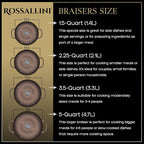 Signature Enameled Cast Iron Braiser, Non-Stick Serving Pot with Tight Fitting Lid for Perfect Roasting, Baking, Sauteing, Searing, and Pan Frying | 1.5Q (1.4L) - Oyster Grey