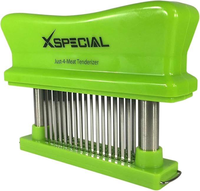 Toughest Meat Tenderizer Tool, 48 Needle Meat Tenderizer Blades Transforms Hard & Cheap Cuts into Expensive - Buttery Goodness Without Meat Mallet Crushing