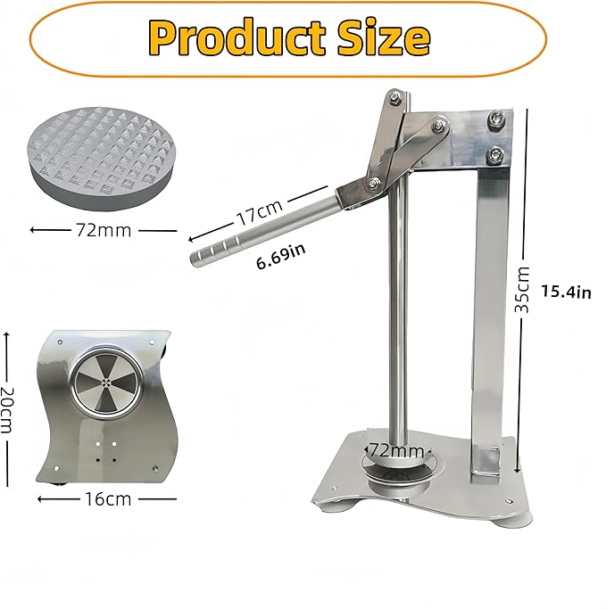 Lemonade stand Fruit Juicer Squeezer Stainless Steel Press Handled,Manual Juicer Press Lemon Lime Crusher Nut Grinder for Fruit or Nuts