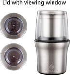 DR MILLS DM-7412M Stainless Steel Electric Dried Spice and Coffee Grinder,2 in 1 Wet and Dry, Removable Cups, Dishwasher Safe