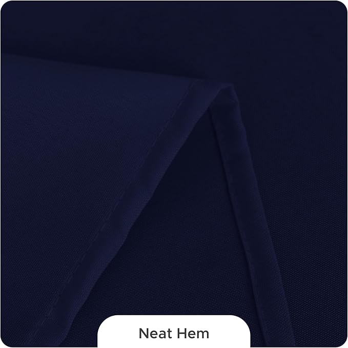 Fitable 8 Pack Round Tablecloths: Stain Resistant Wrinkle Free Circle Table Clothes, Washable Reusable Polyester Table Covers for Wedding Party Birthday Banquet Reception(Navy, 120 Inch)