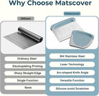 Bench Scraper Dough Cutter Tool - Bowl Pastry Scraper for Bread Cake Pizza, Bench Knife Kitchen Dough Scraper for Baking, Stainless Steel Food Scraper with Grip Handles & Measuring Scal, Blue