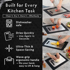 Titanium Cutting Board | 99.5% Pure Japanese Titanium | Non-Toxic | Lightweight & Dishwasher Safe | S Size | Made in Japan | With Non-Slip Mat | For Kitchen & Camping Use