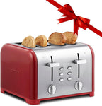 Kenmore 40604 4-Slice Toaster with Dual Controls in Red