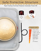 Sourdough Starter Kit Banneton Bread Proofing Basket Set w/Heating Mat,Sourdough Bread Baking Supplies, Sourdough Starter Warmer Mat,Sour Dough Kit Tools,Sourdough Kit Gifts for Bakers Women Wife Mom