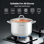 SUNHOUSE Cookware for Cooking (STOCK POT, 13 Quarts)