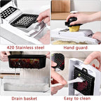 25-in-1 Vegetable Chopper with 13 Blades - Mandoline Slicer -Food Chopper w/Container - Cheese Grater - Veggie Salad Onion Chopper - Kitchen Gadget - Home Essentials - Kitchen Accessories