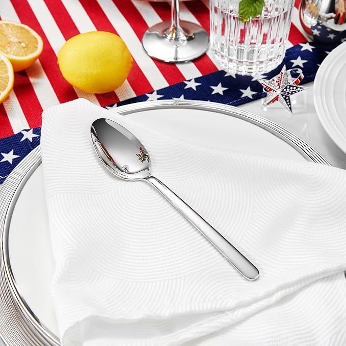 KEAWELL Premium Lucent Silverware Set, 20-Piece Mirror-Polished 18/10 Stainless Steel Flatware, Dishwasher Safe for Refined Dining and Entertaining (20, Silver)