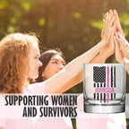 Blue Ridge Mountain Gifts - Thin Pink Line Cocktail Glass - Personalized Drinking Glass, Police Wife Gift, Law Enforcement Family, Female First Responders, Female Police Officer Gift