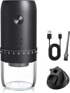 Portable Electric Coffee Bean Grinder， Upgraded Ceramic Conical Burr with External 40 Levels Adjustable Fine to Coarse Settings, Rechargeable and Faster Grinding for Office, Home, Black