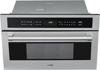 KoolMore KM-CWO30-SS Built-in Microwave with Convection Oven and Air Fryer, 1000W Power with 10 Levels, UL Listed Capacity in Stainless-Steel, 30 in/1.6 cu. ft, Silver