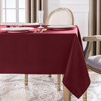Softalker Rectangle Tablecloth, Waterproof & Stain Resistant Table Cloths Wrinkle Free Fabric Washable 210GSM Polyester Table Cover for Dining/Party/Outdoor - 60 x 120 inch,Burgundy