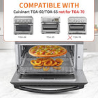 Air Fryer Basket for Oven Air Fryer Accessories for Cuisinart Air Fryer Toaster Oven, Baking Set with Air Fryer Basket Pan Parchment Paper Disposable Airfryer Liner for Cuisinart TOA-60/TOA-65