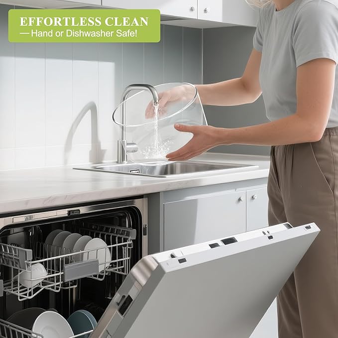 155oz Large Glass Trifle Bowl - Versatile Salad & Dessert Serving Bowl for Ice Cream, Cakes, Fruit, Baking and Party Display - Elegant Modern Design, Microwave & Dishwasher Safe (9 Inch)