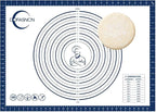 Large Silicone Pastry Mat for Rolling Dough Non Slip Non Stick Silicone Mats for Kitchen Counter 28x20"Blue