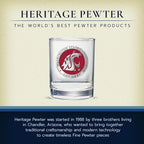 Heritage Pewter Washington State Double Old Fashion | Double Rocks Glass 14 OZ for Liquor | Expertly Crafted Pewter Glass