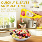 Grape Cutter,Stainless Steel Blades Quarter Grape Slicer with 4 Pieces Vegetable Fruit Salad,Slicer Kitchen Tomato Cherry Strawberry Cutter- Yellow