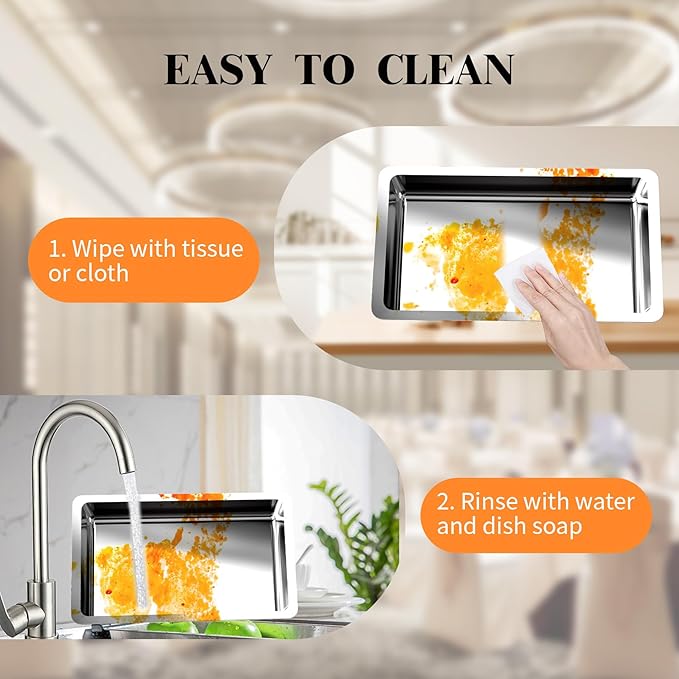 Chafing Dishes for Buffet，4PK Food Warmers for Parties, Buffet Servers and Warmers,Semi Gold Chafing Dish Buffet Set, Elegant Catering Supplies Buffet Display Set