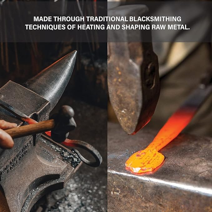 Copper and Steel Coffee Scoop | Food Grade & Measures 2 Tsp | Antique & Rustic Cast Iron Metal Spoon | Use For Espresso Beans, Tea Leaves, or Sugar | Handmade in Maine USA | By Wicks Forge