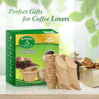 Aussen Disposable Coffee Paper Filters Replacement Kerig Filter Fit All Keurig Single Serve Filter Brands Compatible with Reusable Single Serve Pods Keurig Coffee Maker (Natural with Lid, 200pcs)