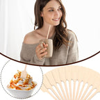 Bokon 600 Pieces 6.3 Inch Coffee Stir Sticks Wooden Kayak Paddle Shaped Sticks Coffee Stirrers Wood Wooden Stirrer Hot Cocoa Stir Sticks for Tea, Honey, Hot and Cold Drinks