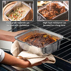 INFINITY EL Disposable Aluminum Foil Pan 25 Pack | Half Pan Extra 12.5" x 10.5" x 4" Deep Disposable Baking Pan | Heavy Duty Aluminum Foil Pan for Roasting Turkey, Lasagna, Thanksgiving, Christmas