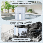 Charmi 5QT Air Fryer – Beautiful Retro Design, Stylish Countertop Look, Nonstick & PFAS-Free, Safe Auto Shutoff, Digital Touchscreen, 8 Cooking Presets (Pastel Blue)