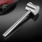 304 Stainless Steel Meat Tenderizer Mallet - Dual-Sided Meat Pounder Hammer for Tenderizing and Flattening Meat - Kitchen Essentials Meat Beater Tool with Comfort Grip Handle