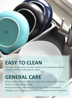 Teocera Pasta and Salad Bowls Set - Large 50 Ounce Porcelain Matte Black Square Bowls, Set of 4 - Microwave and Dishwasher Safe