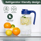 Mason Jar Pitcher - Airtight & Leakproof Glass Pitcher with Lid[set of 2], Perfect for Breastmilk, Cold Brew, and Sun Tea, 2 Quart (64 oz) Mason Jar with Pour Spout Lid
