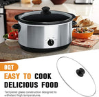 Oval Slow Cooker Lid Large 8 QT Fits for Crock Pot Glass Lids Programmable Slow Cookers SCV800 and Compatible With Hamilton Beach Oval Glass Pot Lid Transparent Cover