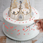 Kasvan Red Mix Sugar Sprinkles - Edible Candy Pearls with 4-Claw Sprinkle Pen,118g/4.16 Oz, Gift Box Pack, Baking Cake Decorations, Ice Cream Toppings and Cookie Decorating (Red)
