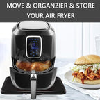 Kitchen Caddy Sliding Tray, Appliance Coffee Maker Slider Large Rolling Tray Under Cabinet Countertop Storage Moving Sliders for Stand Mixer Air Fryer Toaster Blender with Wheels -13.8'' W × 11.7''D