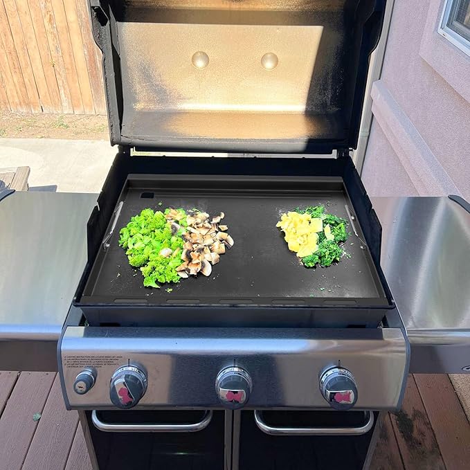 Full-Size Griddle Inserts for Weber Genesis 300 Series Gas Grills, Flat Top Griddle Accessories for Weber Genesis E-310 S-310 E-320 S-320 E-330 S-330 EP-310 EP-320 EP-330 CEP-310 Burner Gas Grills
