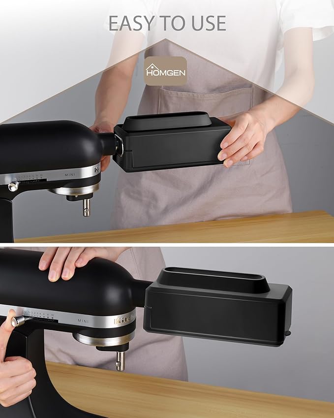 HOMGEN Meat Tenderizer for KitchenAid-Stainless Steel Meat Tenderizer Attachment with Durable Gears-Universal Fit All KitchenAid Models -Professional Meat Pounder for Beef/Pork/Includes Sturdy Cover