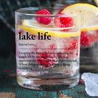 kunlisa Lake Lovers Gifts Whiskey Glasses, Lake House Decor and Gifts, Lakeside Definition 10 oz Drinking Rocks Glasses for Women Men Whisky Cocktail Scotch Bourbon Liquor