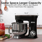 Kitchen in the Box Stand Mixer, 900W 8.5 QT Kitchen Electric Mixer, 10-Speed Large Capacity Tilt-head Food Mixer with Dough Hook, Wire Whip, Flat Beater & Splash Guard (Black)