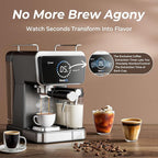 Espresso Machine with Automatic Milk Tank,Espresso Cool & Cappuccino Machine, 20Bar Espresso Coffee Machines, Touch Screen with Timer, 50.7Oz Removable Reservoir, Black