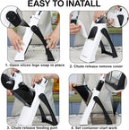 Upgrade Safe Mandoline Slicer for Kitchen, 5 in 1 Vegetable Chopper, Mandolin Potato Slicer with Thickness Adjuster, French Fry Cutter, Veggie Dicer Faster Kitchen Slicer for Meal Prep Black