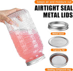 Mason Jars 64 Oz Wide Mouth with Lids 3 Pack, Large Half Gallon Glass Canning Jars for Fermenting, Pickling, Storing Food, Meal Prep, Salad Jam