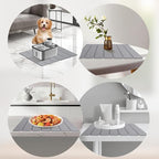 Hopegiver Gray Stone Drying Mat for Kitchen Counter, 15.75"x11.81" Foldable Quick Dry Stone Mat Kitchen, Absorbent Diatomaceous Earth Dish Drying Mats for Dishes Utensils, Includes Sanding Block