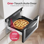 GASLAND 1.2 cu. ft. Microwave Drawer 24 Inch, 1000W Built in Drawer Microwave, Under Counter Microwave, Under The Cabinet Microwave with 11 Custom Cooking Levels, Touch Controls, Stainless Steel