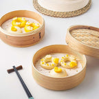 100 PCS Bamboo Steamer Liner, 11 Inch Round Air Fryer Parchment Paper with Holes, White Non-Stick Steamer Paper Sheet