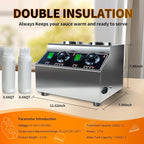 YOOKTEN Electric Sauce Bottle Warmer, 0.68x2 Qt Commercial Hot Fudge Warmer Hot Chocolate Warmer and Dispenser Nacho Cheese Warmer,86-185℉Sauce Warmer Dispenser,Double Bottles Nacho Cheese Warmer