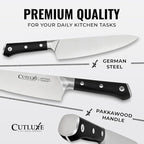 Cutluxe 15-Piece Knife Set – Premium Walnut Wood Block – Knife Set for Kitchen, Ultra Sharp High Carbon German Stainless Steel, Full Tang – Artisan Series