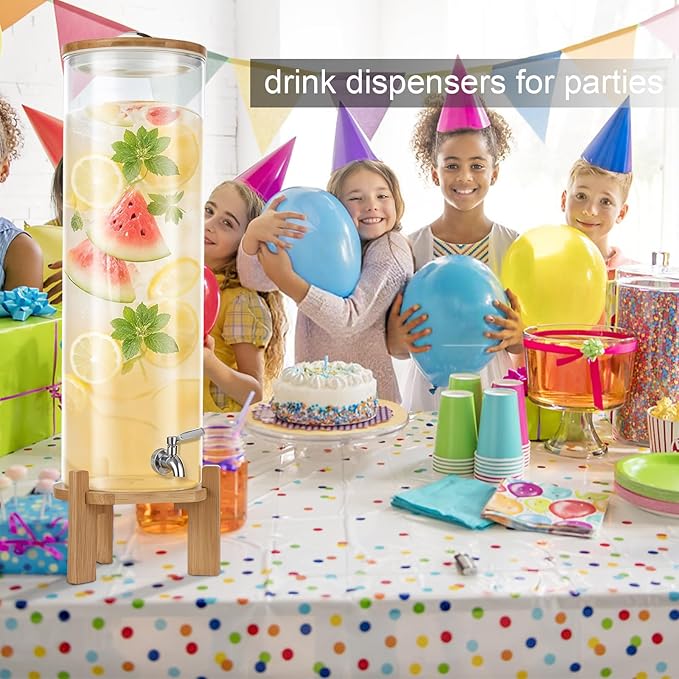 Beverage Dispenser,4.1 Gallon Glass Drink Dispenser with Stand,Glass water dispenser with Spigot, Large Drink Dispensers for Parties,Water Dispensers for Bar,Wedding,Restaurants 15L