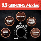 Gourmia 10-Cup Grind & Brew Coffee Maker – Built-in Adjustable Grinder, Programmable Digital Timer, 3 Brew Strengths, 4-Hour Keep-Warm, Auto Shut-Off, Pause & Serve, Glass Carafe, Stainless Steel