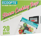 20×Steam Cooking Bags Microwave Steamer Bags for Vegetables,Potatoes and Meat (1)