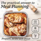 8x8 Foil Pans (55 Pack) - 8 Inch Square Aluminum Pans - Disposable Baking Pans for Heating, Prepping Food & Baking Cakes - Aluminum Baking Pans Disposable - 8 x 8 Baking Pan - Bottom: 6.5x6.5