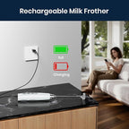 Milk Frother Rechargeable Handheld-Electric Whisk 3 Speed Adjustable, Coffee Frother Wand with 3 Stainless Whisks, Electric Foam Maker, Drink Mixer Blender for Latte Cappuccino Matcha Egg